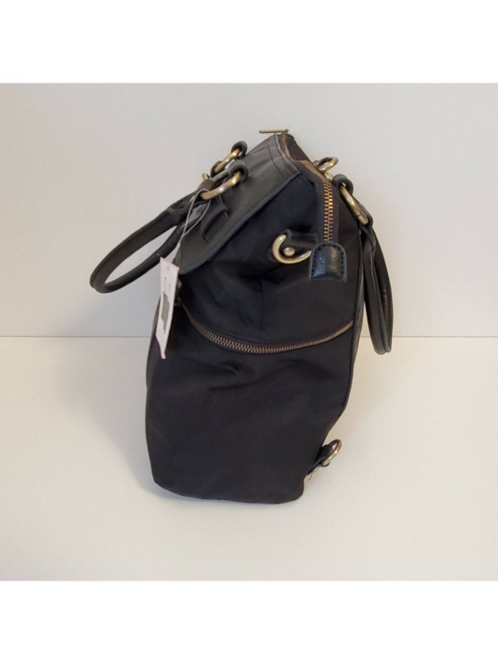 NEWLIE LOUISE Diaper Bag Convertible Backpack Handbag Black Changing Pad NWT - Picture 8 of 12